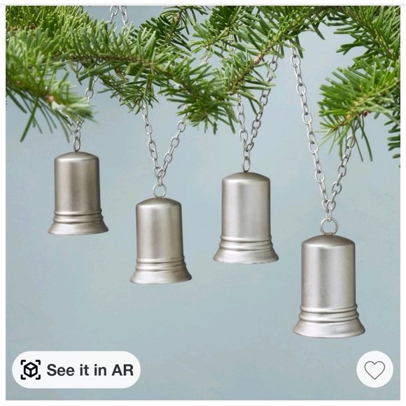 5' Metal Bells Chain Garland Antique Silver - Hearth & Hand with Magnolia - Picture 4 of 10